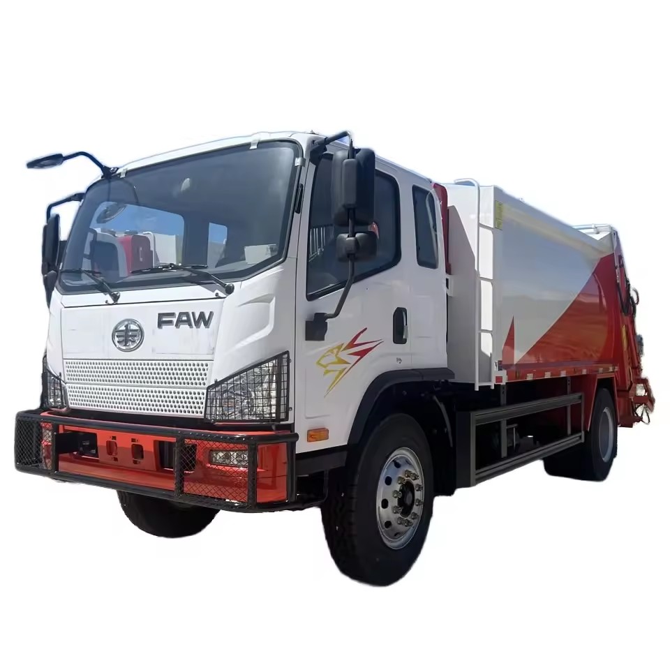 FAW Compaction Garbage Truck 8-12 Tons with Hydraulic System for Waste Management